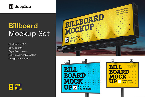 Billboard Mockup Set in Print Mockups - product preview 9