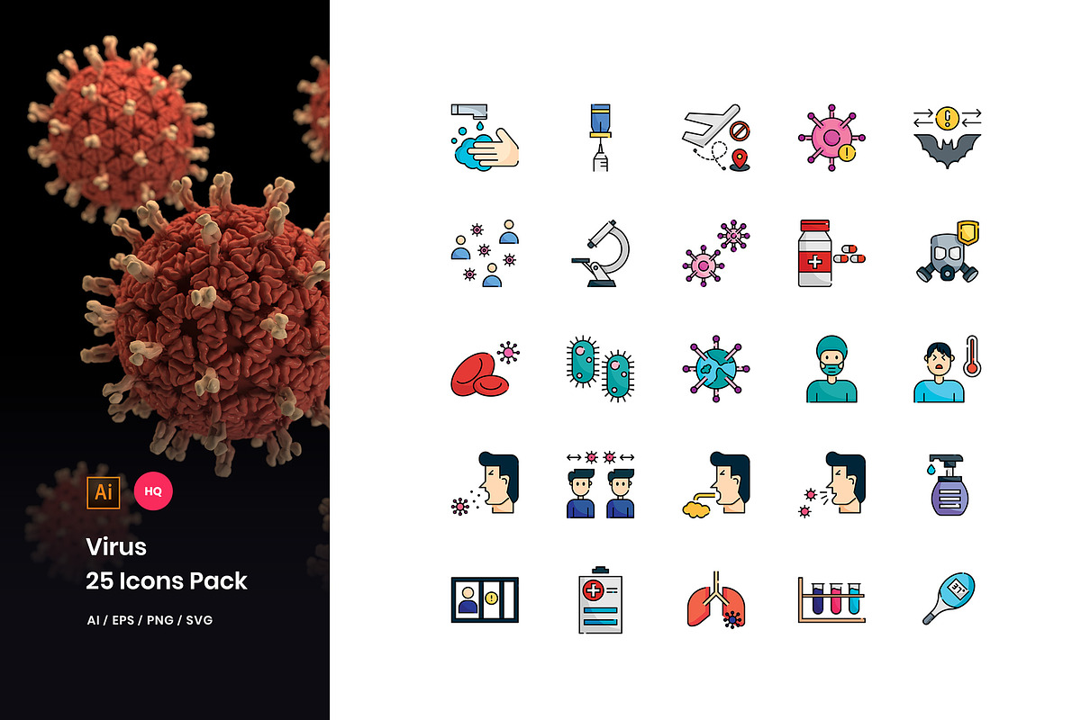 Virus Transmission Icons Pack in Icons - product preview 8