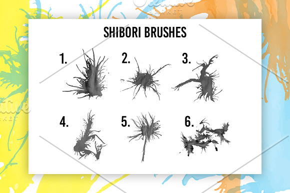 Shibori Brushes Tie-Dye Backgrounds in Patterns - product preview 1