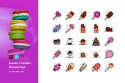Sweets and Candies Icons Pack
