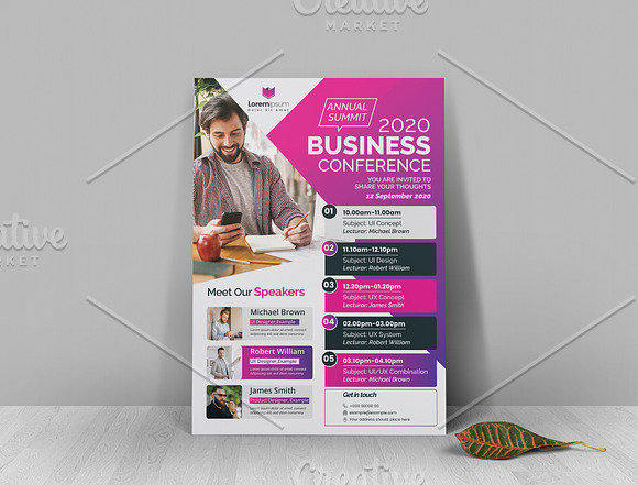 Business Conference Flyer in Flyer Templates - product preview 1