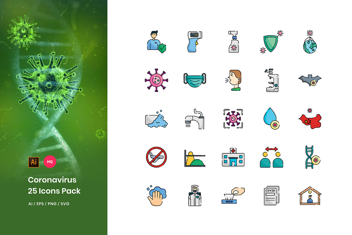 Coronavirus Disease Icons Pack in Icons - product preview 8