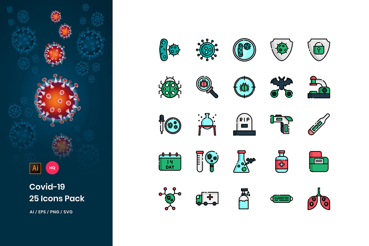 Covid-19 Icons Pack in Icons - product preview 8