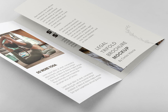 Legal Trifold Brochure Mockup 01 in Branding Mockups - product preview 1
