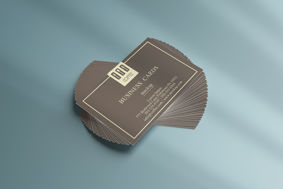 Business cards fan stack mockup in Print Mockups - product preview 8