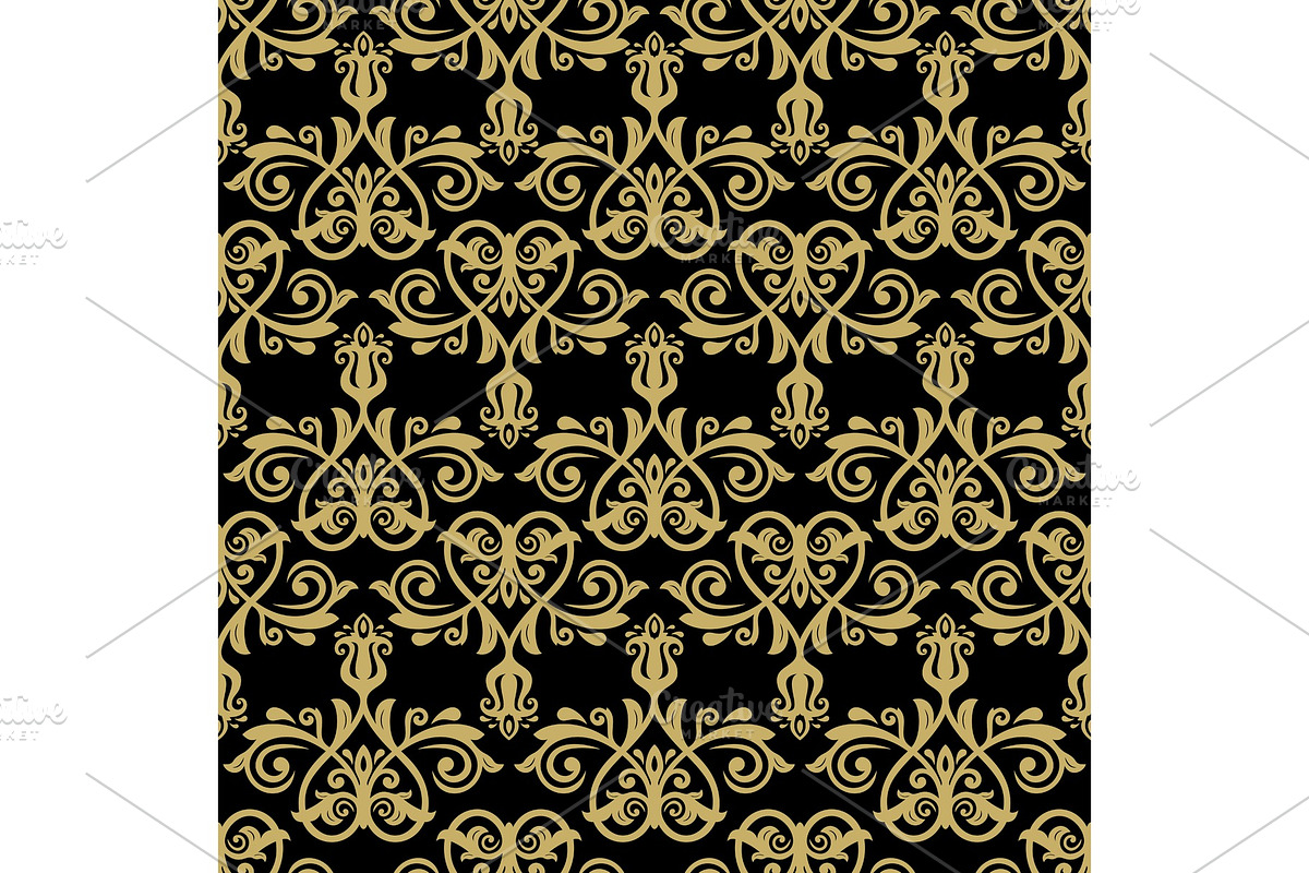 Damask Seamless Vector Pattern in Illustrations - product preview 8