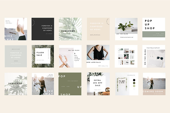 Minimal Instagram Template Pack in Instagram Templates - product preview 2