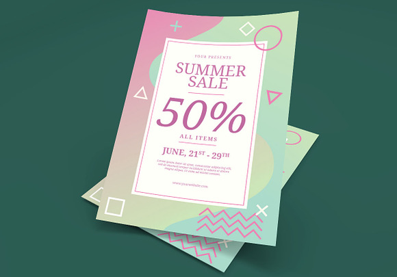 Summer Sale Flyer in Flyer Templates - product preview 1