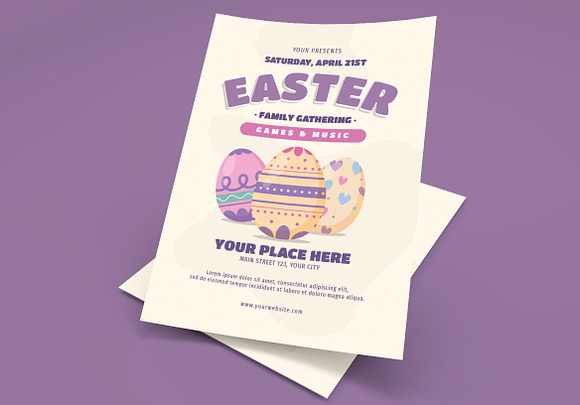 Easter Family Gathering Flyer in Flyer Templates - product preview 1