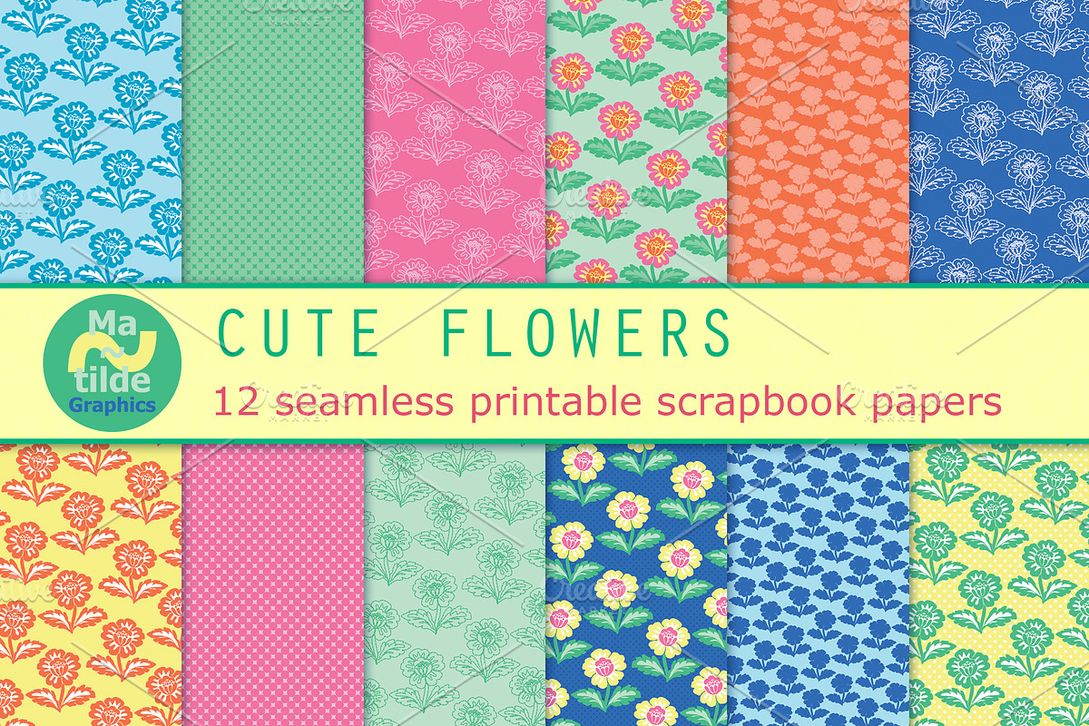 Cute Flowers in Patterns - product preview 8