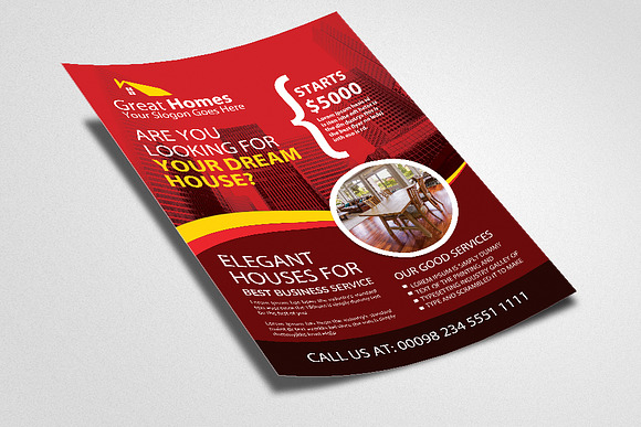 Real Estate Agency Flyer Template in Flyer Templates - product preview 1