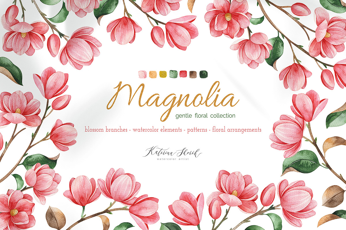 Magnolia.Gentle Floral Collection in Illustrations - product preview 8