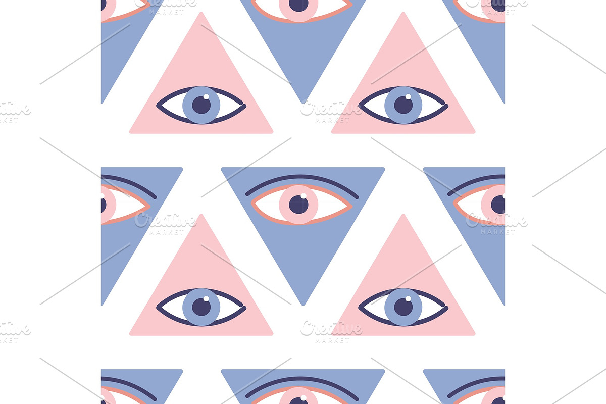 Seamless pattern with evil eyes in in Objects - product preview 8