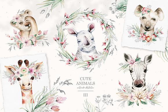 Cute animals III. Savanna in Illustrations - product preview 1