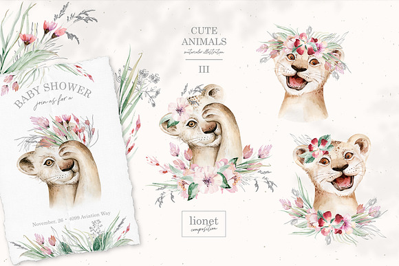 Cute animals III. Savanna in Illustrations - product preview 7
