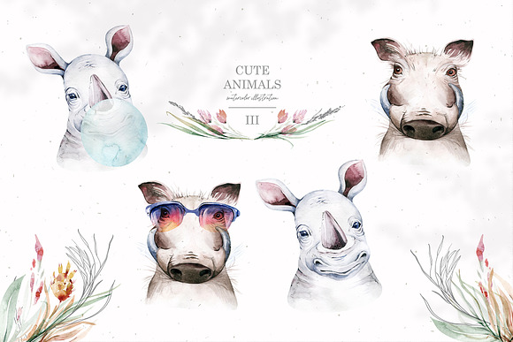 Cute animals III. Savanna in Illustrations - product preview 8