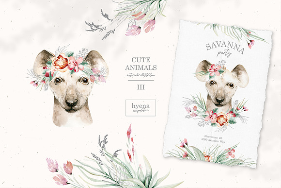 Cute animals III. Savanna in Illustrations - product preview 13