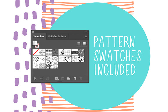 Dot Stripe Brush Pattern Bundle in Patterns - product preview 3