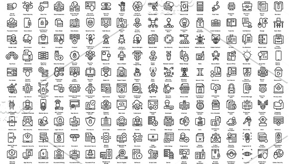 990 Seo - Web - Secure Line Icons in Icons - product preview 5