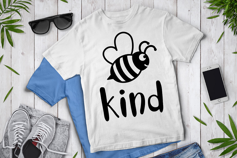 Bee Kind SVG Cut Files, Be Kind SVG. in Illustrations - product preview 8
