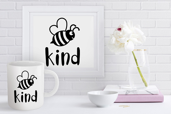 Bee Kind SVG Cut Files, Be Kind SVG. in Illustrations - product preview 2