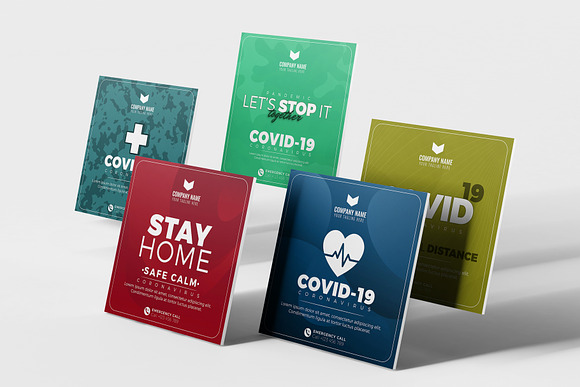 Covid-19 Instagram Post Template in Instagram Templates - product preview 2