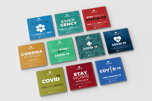 Covid-19 Instagram Post Template in Instagram Templates - product preview 4