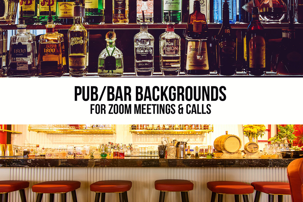 Bar / Pub ZOOM Background Pack in Social Media Templates - product preview 8