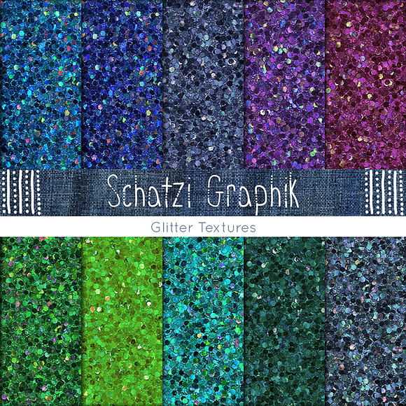 Glitter Paper Pack in Textures - product preview 3