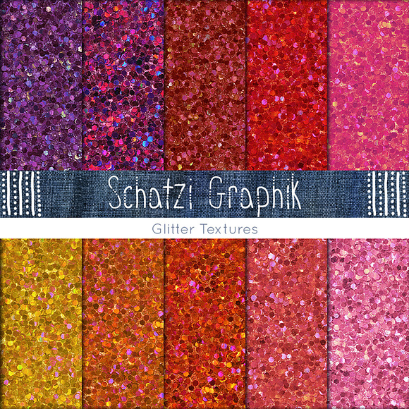 Glitter Paper Pack in Textures - product preview 4