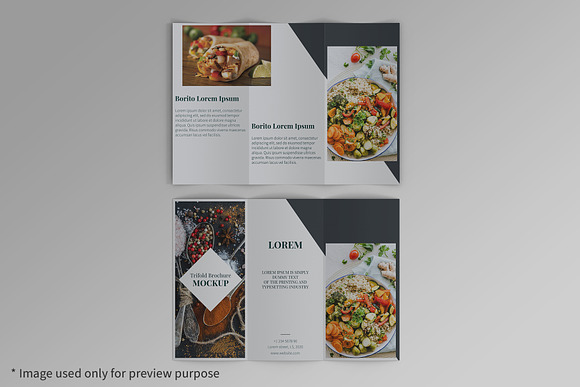 A4 Trifold Brochure Mockup in Print Mockups - product preview 2