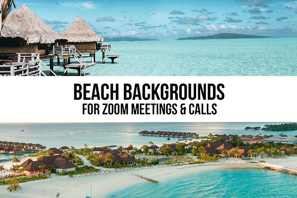 Beach Backgrounds for ZOOM in Social Media Templates - product preview 1