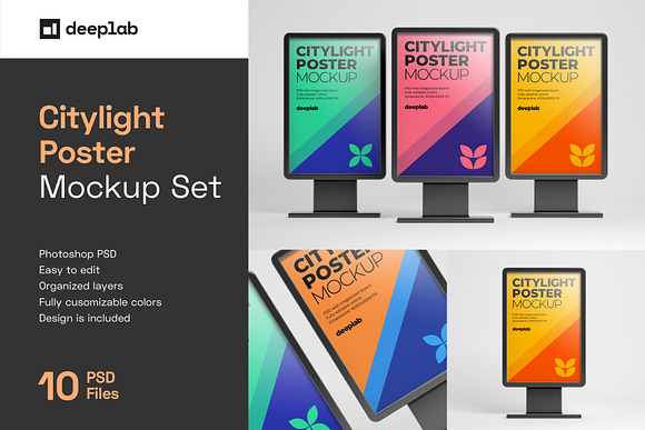 Citylight Poster Mockup Set in Print Mockups - product preview 10