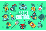 Insect control concept banner
