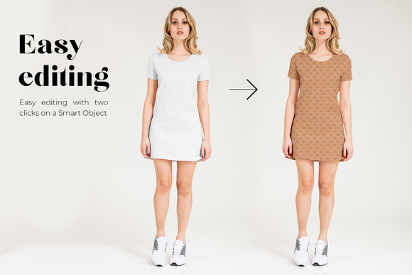 Women's Basic Dress Mockup Set in Product Mockups - product preview 2