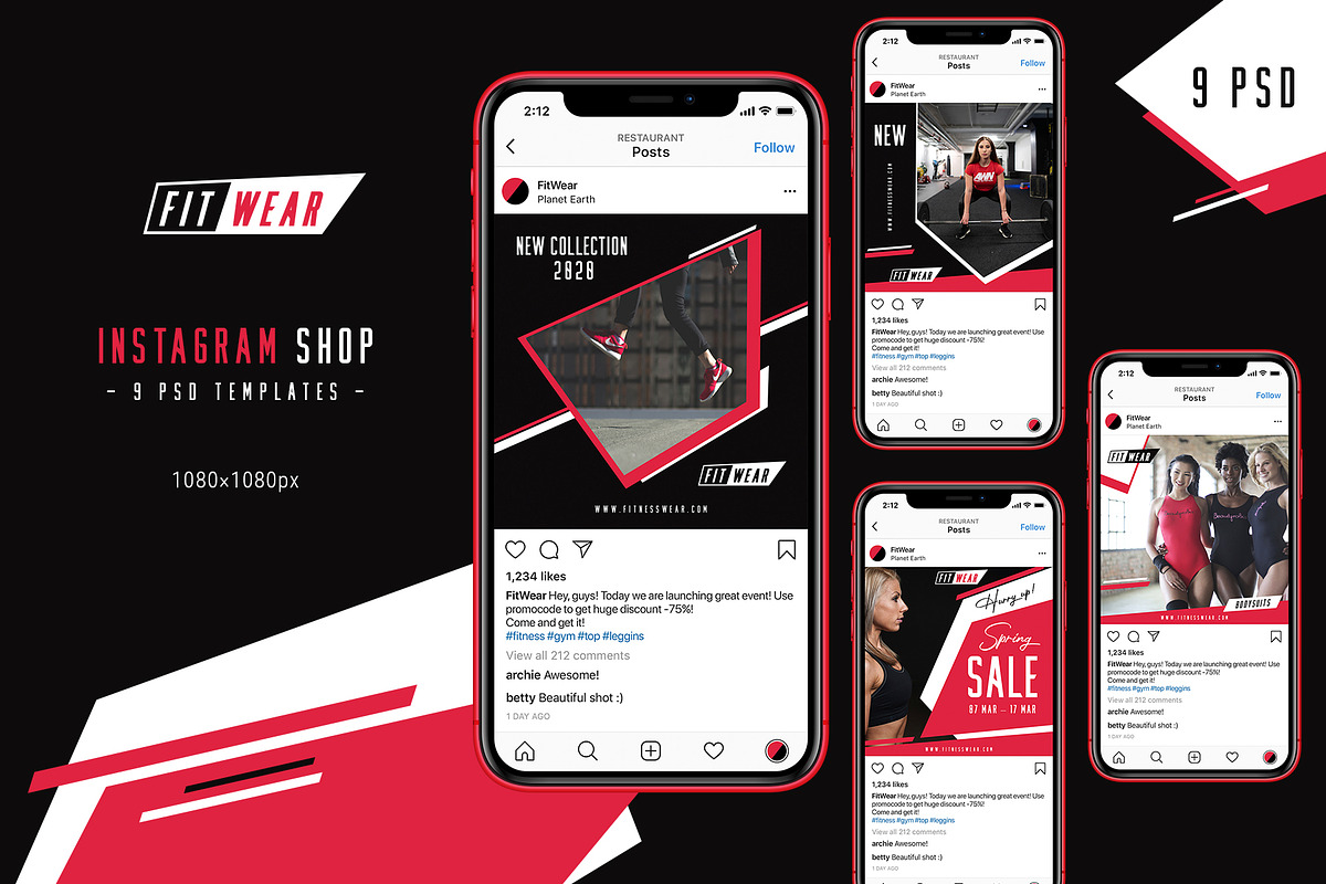 Fitness Wear - Instagram Shop in Instagram Templates - product preview 8