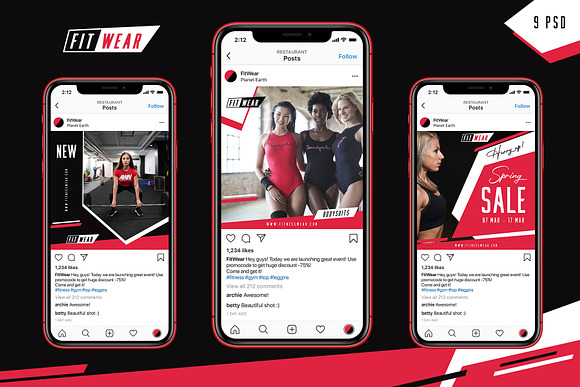 Fitness Wear - Instagram Shop in Instagram Templates - product preview 3