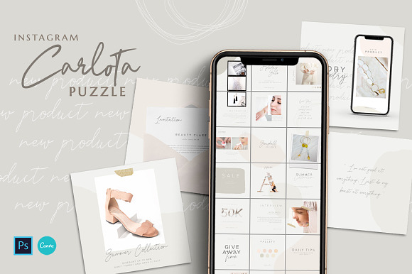 PUZZLE Bundle Instagram - PS & Canva in Instagram Templates - product preview 24