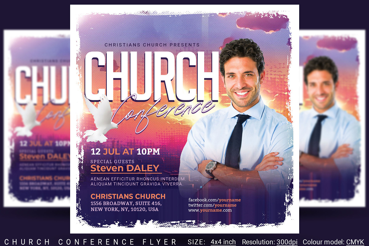 Church Conference Flyer in Flyer Templates - product preview 8