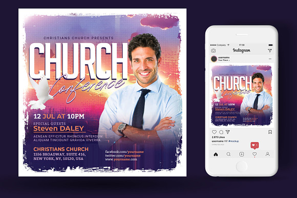 Church Conference Flyer in Flyer Templates - product preview 1