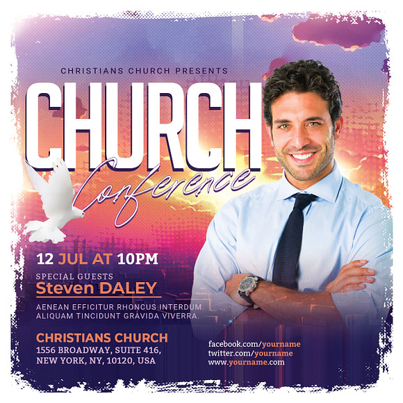 Church Conference Flyer in Flyer Templates - product preview 2