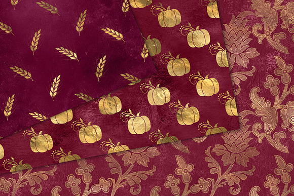 Berry Gold Thanksgiving in Patterns - product preview 1