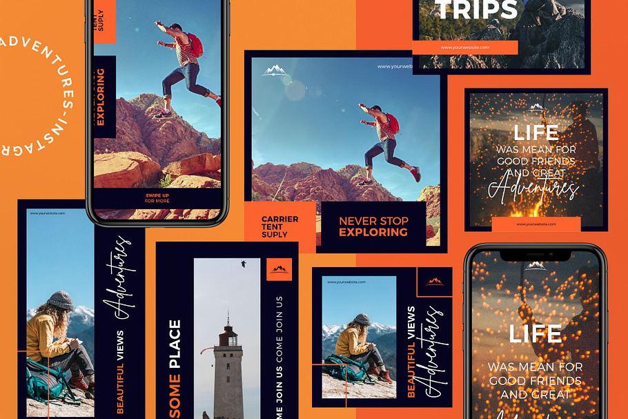 Advntr Post & Stories Pack in Instagram Templates - product preview 8