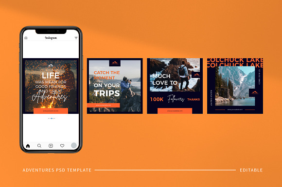 Advntr Post & Stories Pack in Instagram Templates - product preview 1