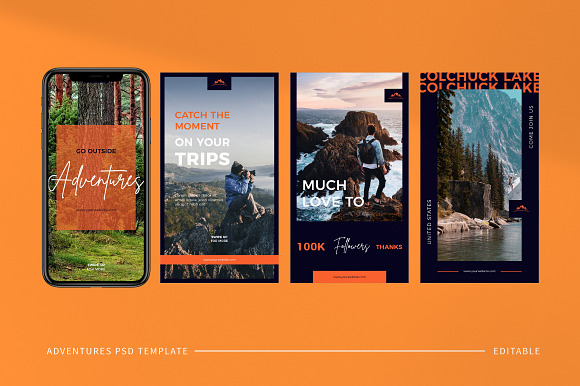 Advntr Post & Stories Pack in Instagram Templates - product preview 2
