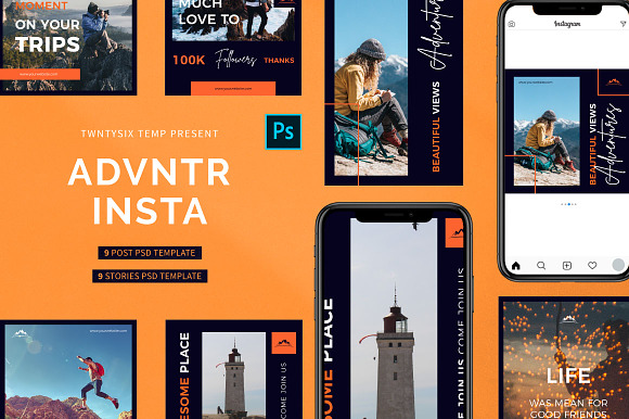 Advntr Post & Stories Pack in Instagram Templates - product preview 5