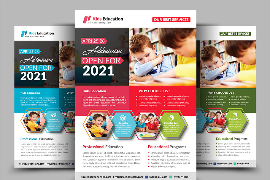 School Education Flyer Templates in Flyer Templates - product preview 8