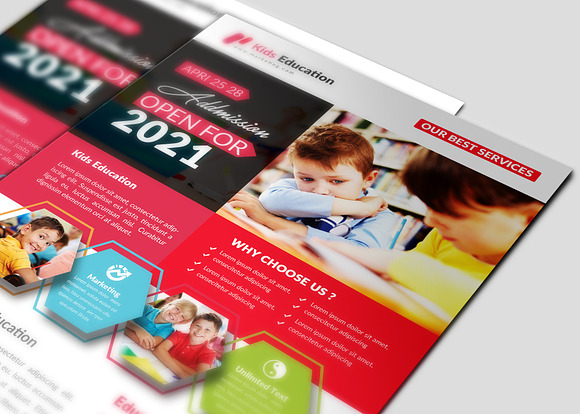 School Education Flyer Templates in Flyer Templates - product preview 3