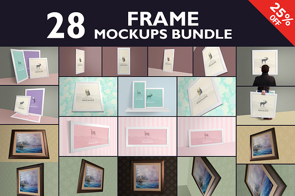 Photo & Poster Frame Mockup Bundle in Print Mockups - product preview 3