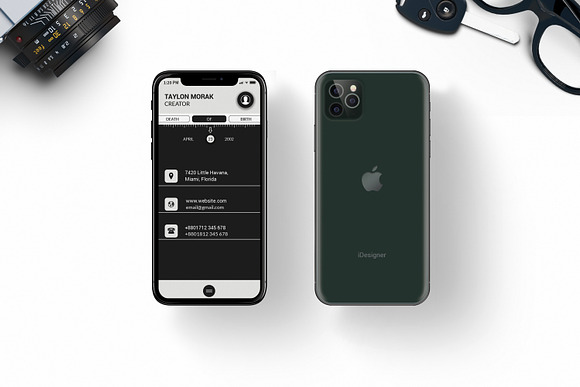 IPHONE 11 PRO BUSINESS CARD in Business Card Templates - product preview 1